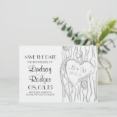 Tree Sla de datumkaarten op Save The Date (Staand voorkant)