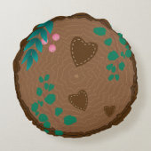 Tree Slab met Beer kinderkamer Monogram Kussen (Achterkant)