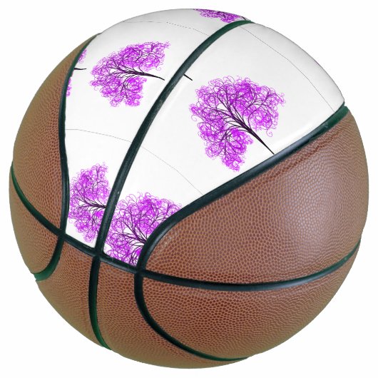 Tree Sports patroon gepersonaliseerd doe-het-zelf Mini Basketbal (Schuin)
