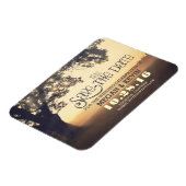 Tree String Lights betoverde avond Bewaar de datum Magneet (Linkerzijde)