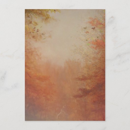 Tree String Lights Rustic Fall Wedding Details Informatiekaartje (Achterkant)