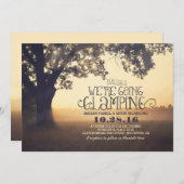 Tree String Lights - We gaan Glamping Wedding Kaart (Voorkant / Achterkant)