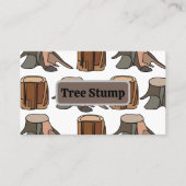 Tree Stump Arborist Tree Surgeon Tree Service Visitekaartje (Voorkant)