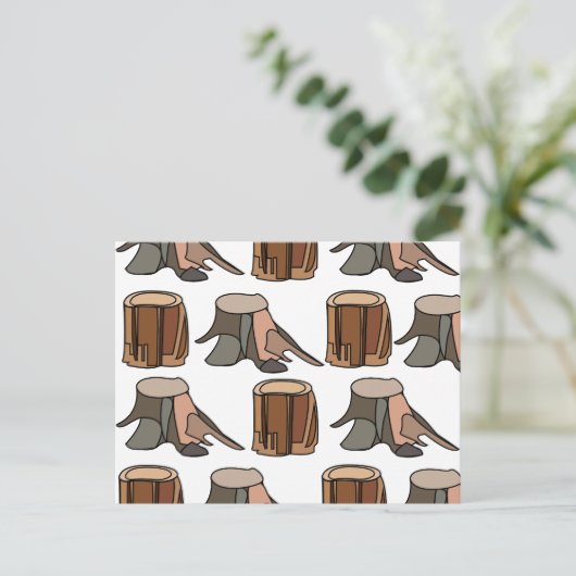 Tree Stump Briefkaart (Staand voorkant)
