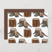 Tree Stump Briefkaart (Voorkant / Achterkant)