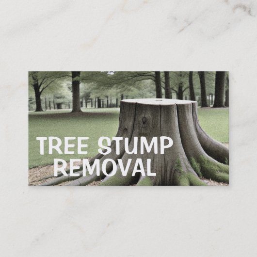 Tree Stump Removal Visitekaartje (Voorkant)