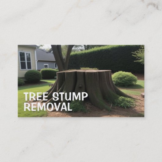 Tree Stump Removals Visitekaartje (Voorkant)