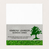 Tree Stylized Logo | Lawn Care Visitekaartje (Buitenkant ongevouwen)