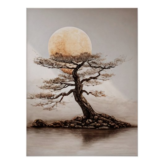 Tree Sunset Glow Perfect Poster (Voorkant)