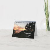 Tree Sunset Sympathy Bedankt Opmerking Kaart (Voorkant)