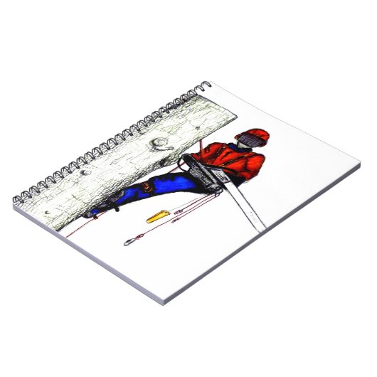 Tree Surgeon Arborist at work present Chainsaw Notitieboek (Linkerzijde)