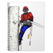 Tree Surgeon Arborist at work present Chainsaw Notitieboek (Voorkant)