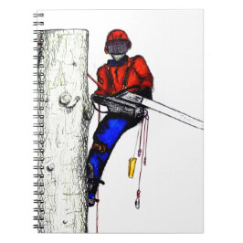 Tree Surgeon Arborist at work present Chainsaw Notitieboek