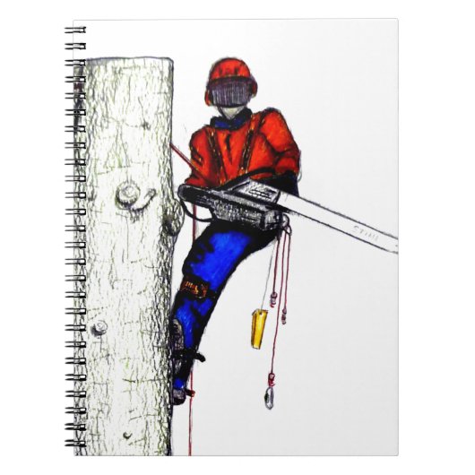 Tree Surgeon Arborist at work present Chainsaw Notitieboek (Voorkant)