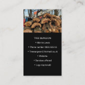 Tree Surgeon Business Card | Arborist & Tree Care  Visitekaartje (Achterkant)