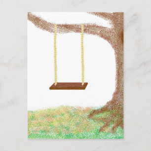 Tree Swing Memories-Briefkaart Briefkaart