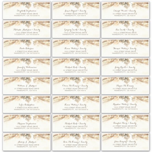 Tree takken individuele gast Adresetiketten Sticker (Voorkant)