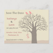 Tree Tortelduifjes Sla het Briefkaart Datum op (Voorkant)