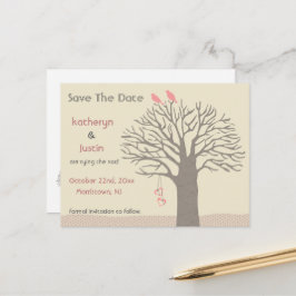 Tree Tortelduifjes Sla het Briefkaart Datum op