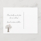 Tree Tortelduifjes Sla het Briefkaart Datum op (Achterkant)