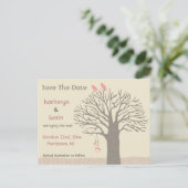 Tree Tortelduifjes Sla het Briefkaart Datum op (Staand voorkant)