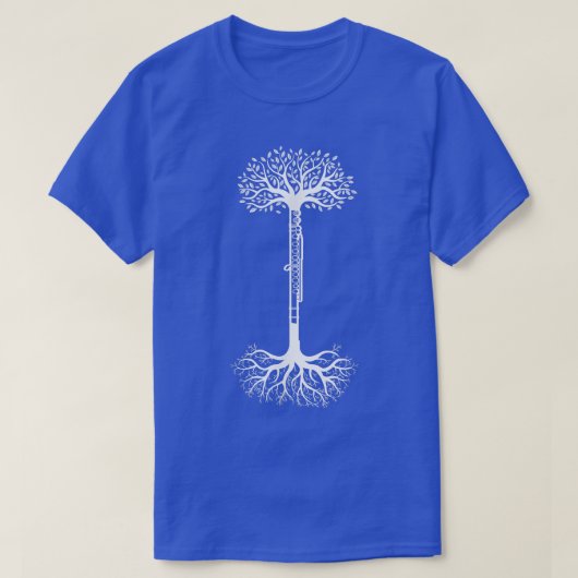 Tree Transverse Flute Music 3047 T-shirt (Design voorkant)