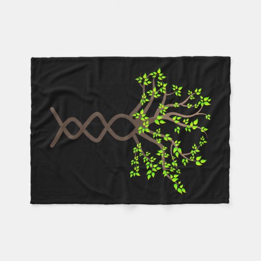 Tree Trees DNA Natuur Milieubescherming Fleece Deken (Voorkant (Horizontaal))