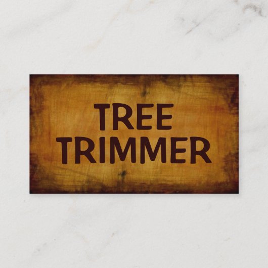 Tree Trimmer Antiek Visitekaartje (Voorkant)