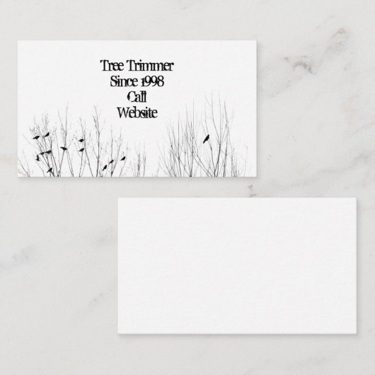 Tree Trimmer Business Visitekaartje (Voorkant / Achterkant)