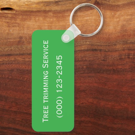 Tree Trimming Service bewerkbaar Sleutelhanger (Achterkant)