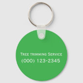 Tree Trimming Service bewerkbaar Sleutelhanger (Achterkant)