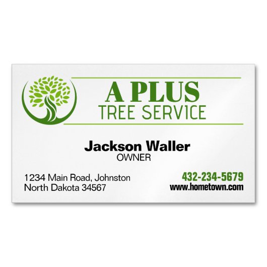 Tree Trimming Service Magnetisch Visitekaartje (Voorkant)