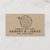 Tree Trimming Service Professional Arborist Logo Visitekaartje (Achterkant)