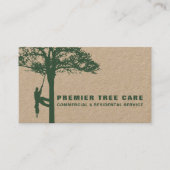 Tree Trimming Service Professional Arborist Logo Visitekaartje (Voorkant)