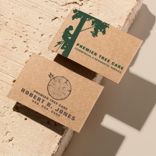 Tree Trimming Service Professioneel Zakelijk Logo Visitekaartje