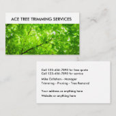 Tree Trimming Service Visitekaartje (Voorkant / Achterkant)