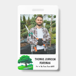 Tree Trimming Services Oak Tree Logo | Photo Badge