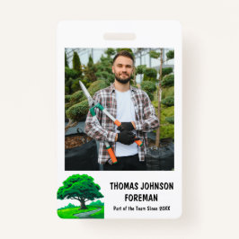 Tree Trimming Services Oak Tree Logo | Photo Badge