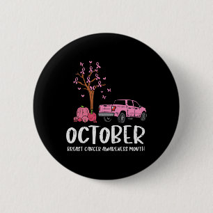 Tree Truck oktober Borstkanker Bewustzijn Maand G Ronde Button 5,7 Cm