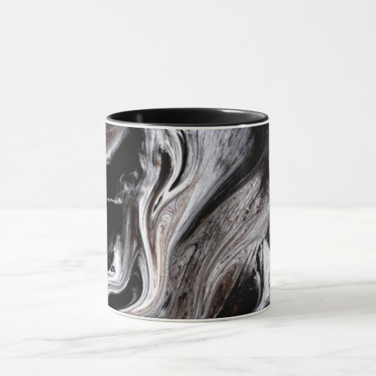 "TREE TRUNK" 11 oz. BLACK RINGER COFFEE MOK (Midden)