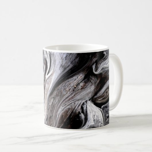 "TREE TRUNK" 11 oz. BLACK RINGER COFFEE MOK (Voorkant rechts)