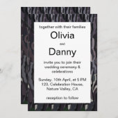 Tree Trunk Achtergrond Natuur Bruiloft Kaart (Voorkant / Achterkant)