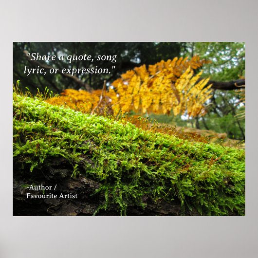 Tree Trunk in Lush Moss - Personalised Poster