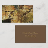 Tree Trunk Natuur Fotografie Rustic Brown Wood Visitekaartje (Voorkant / Achterkant)