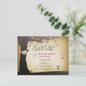 Tree Trunk Save the Date Aankondigingskaart (Staand voorkant)