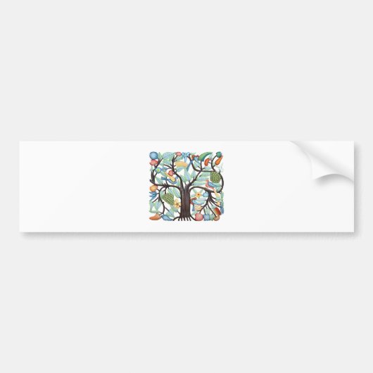 TREE VAN LIFE pastel Bumpersticker (Voorkant)