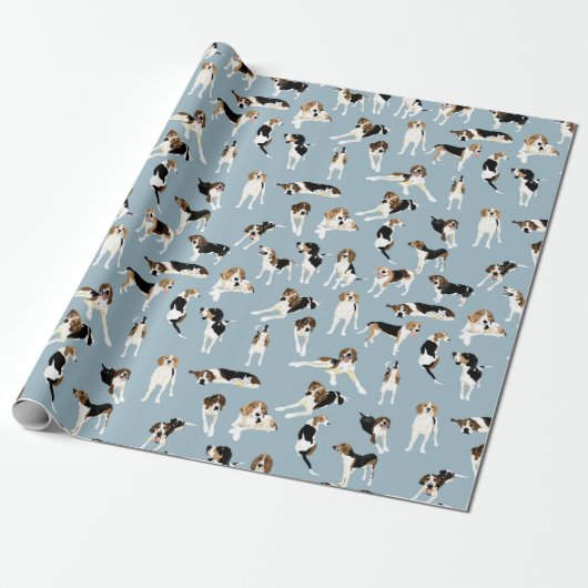 Tree Walker Coonhound Wrapping paper Cadeaupapier (Uitgerold)