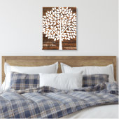 Tree Wedding Guest Book Alternatief | 120 bladeren Canvas Afdruk (Insitu (Slaapkamer))
