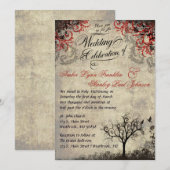  Tree Wedding Invitation Kaart (Voorkant / Achterkant)