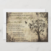  Tree Wedding Invitation met Groene Tekst Kaart (Voorkant)